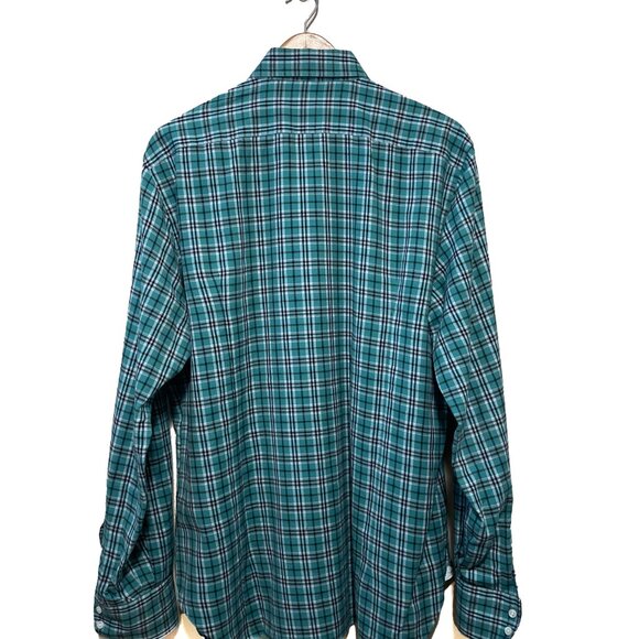 2.0 Maria Santangelo Napoli Slim Fit Men's Long Sleeve Button Plaid Shirt - Picture 3 of 6